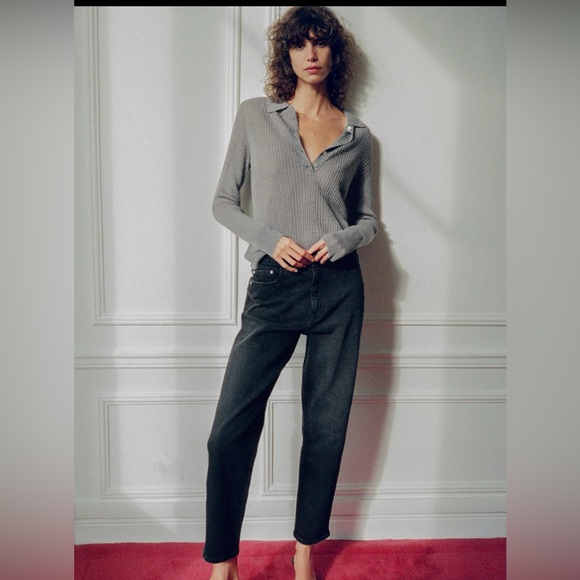 Zara High Waist Mom Jean - Picture 6 of 6